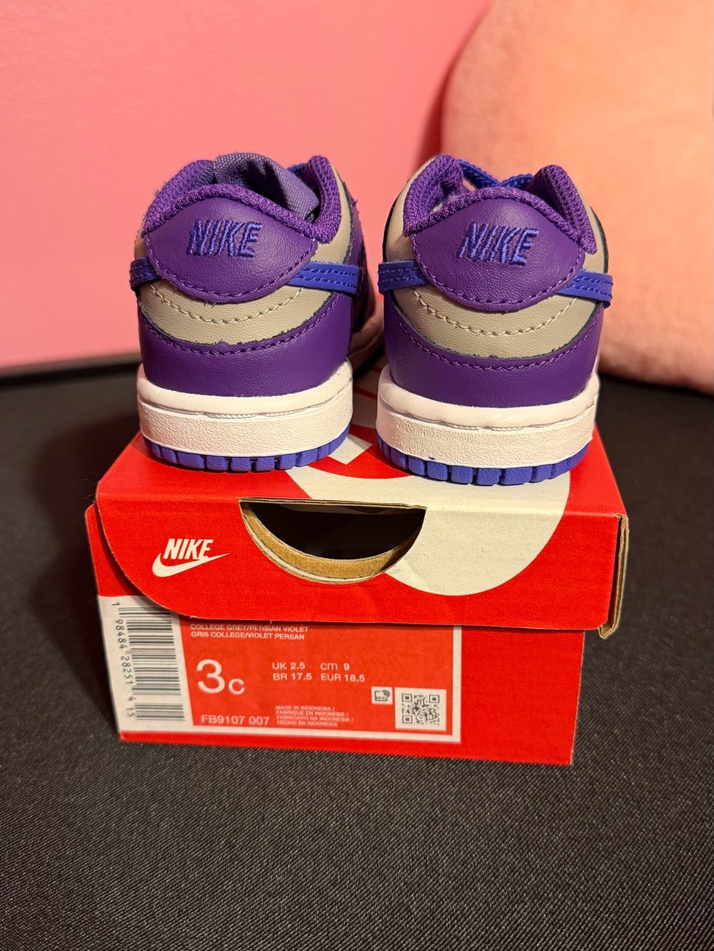 Nike Kids Purple and Gray Low-Top Sneakers
